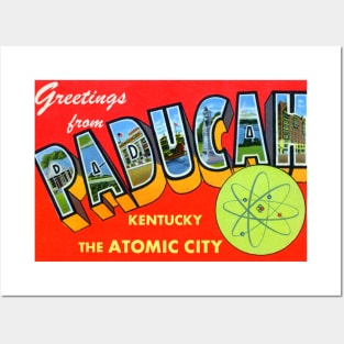 Greetings from Paducah, Kentucky - Vintage Large Letter Postcard Posters and Art